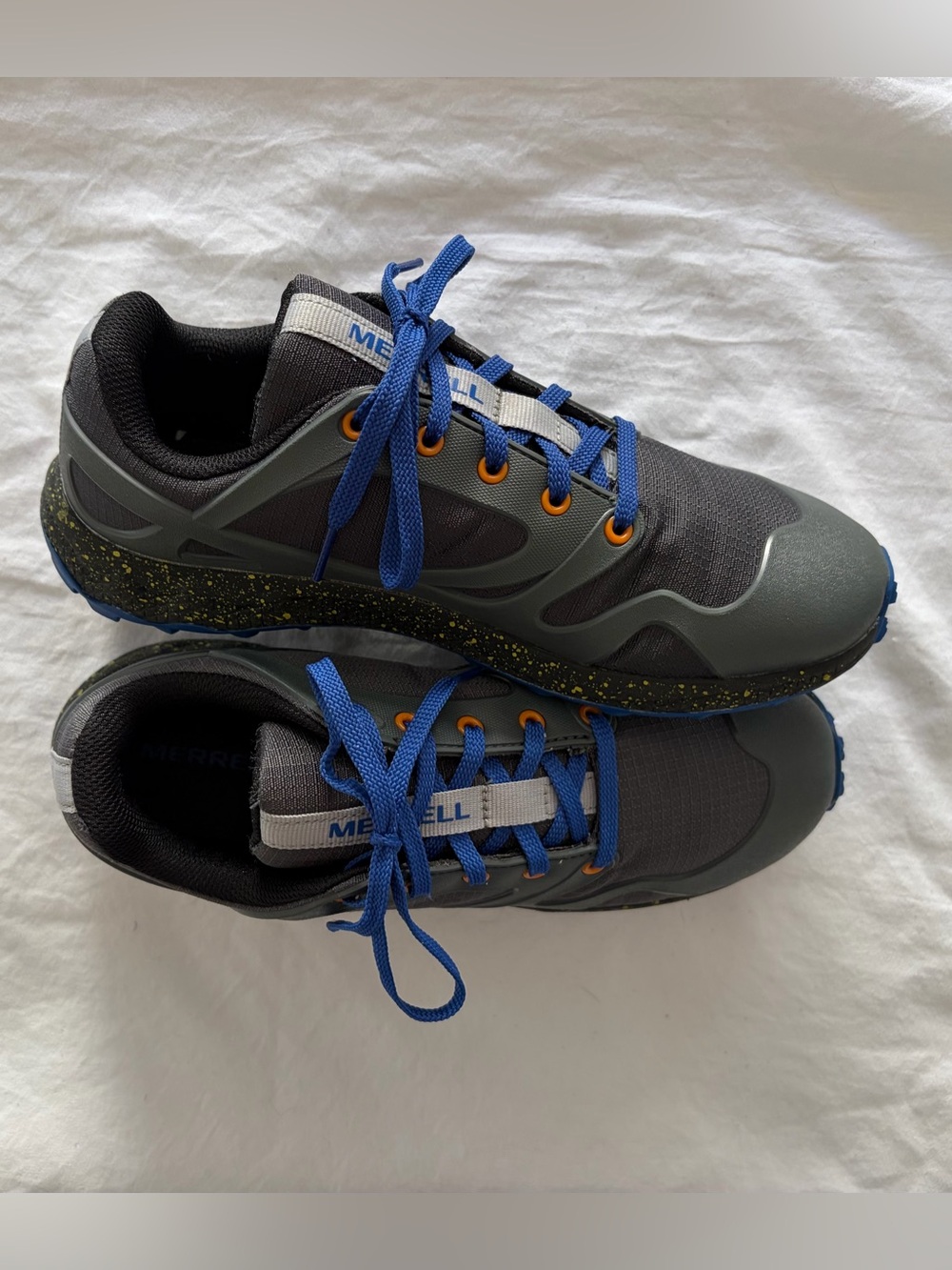 Merrell Altalight Low Big Boy Sz 4 Gray Blue Trail Hiking Athletic Shoes